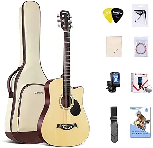 6135zJK9aJL.__AC_SX300_SY300_QL70_FMwebp_ Lankro 38 Inch Acoustic Guitar A10 Review Perfect Beginner Kit with Complete Accessories