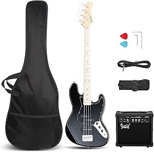 613L-npAKL._AC_SY300_SX300_ GLARRY Gjazz Electric Bass Guitar Review Stylish 4-String Bass with AMP Included