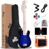 613r5fXwk4L._AC_SL1000_ Review of WINZZ EGM100 Kids Electric Guitar Beginner Kit Blueburst for Young Musicians