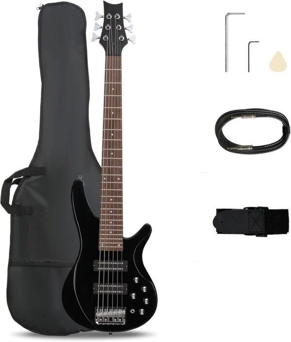 6156IsvYlzL._AC_SL1500_ Ktaxon Bass Guitar 6 String Electric Review Unique Design for Beginners and Professionals