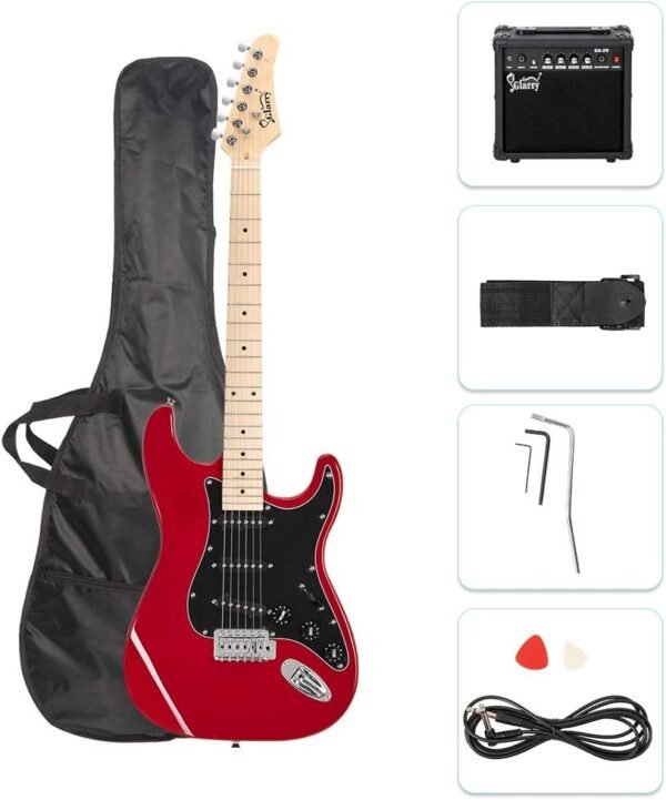 618LBiQYyL._AC_SL1000_ GLARRY 39 Inch Electric Guitar Review for Beginners with Amp and Accessories