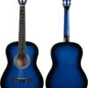 61F808hFqL._AC_SL1500_ YMC 38" Blue Acoustic Guitar Beginner Package Review with Accessories and Tuner