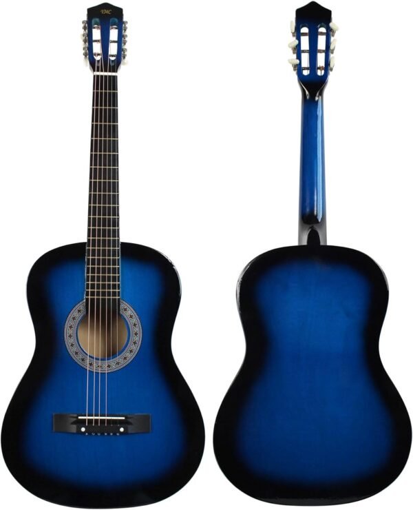 61F808hFqL._AC_SL1500_ YMC 38" Blue Acoustic Guitar Beginner Package Review with Accessories and Tuner