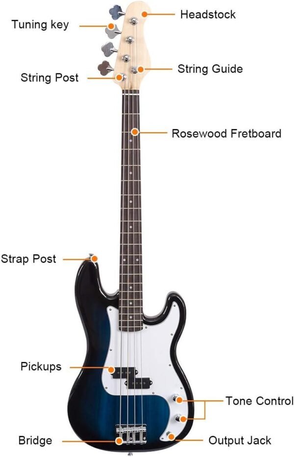 61MqAYixNYL._AC_SL1200_ Costzon Full Size Electric Bass Guitar review for Beginners Complete Starter Kit