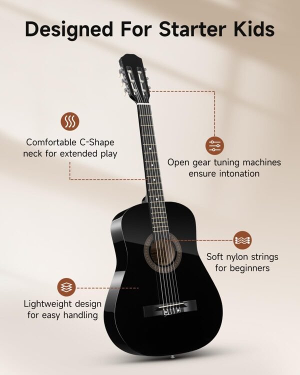 61N0DlOe8SL._AC_SL1500_ Moukey 38 Inch Acoustic Guitar Review Perfect for Beginners with Complete Starter Kit