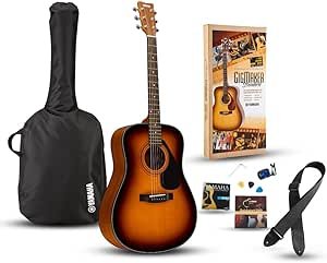 61N1hgPXnXL.__AC_SY300_SX300_QL70_ML2_ Yamaha GigMaker Standard Acoustic Guitar Review for Beginners with Complete Accessory Bundle