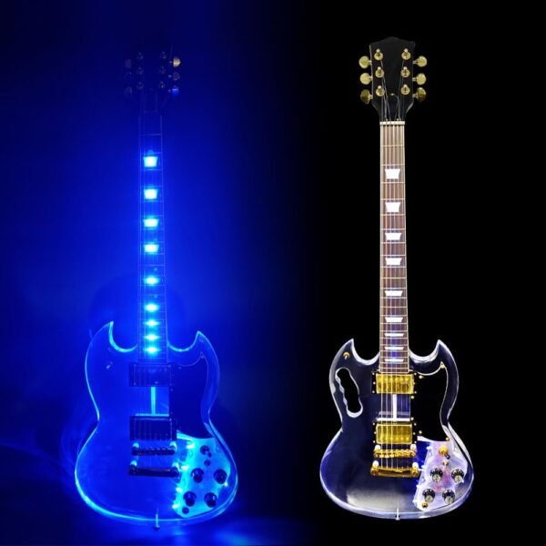 61SXBtZHoDL._AC_SL1000_ Transparent Acrylic WUQIMUSC Electric Guitar review stunning LED design and sweet tone