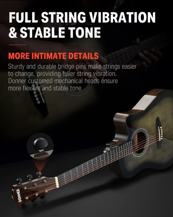 61UoCuhxJaL._AC_SL1500_-1 Donner Acoustic Electric Guitar Review Full Size Beginner Kit with Amplifier and Accessories