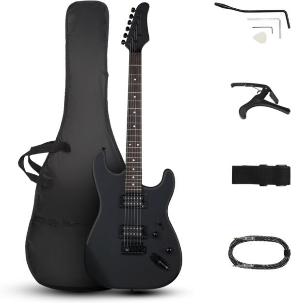 61VVaG-FyUL._AC_SL1500_ Ktaxon 39 Inch Electric Guitar Review Full Size Solid Body for Beginners