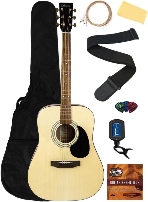 61ZZt0KxpmL._AC_SL1489_ Barcelona D500 Acoustic Guitar Review Affordable Bundle for Beginners with Accessories and Online Lessons