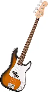 Fender Squier Precision Bass Guitar review Beginner’s Ideal Pick with Punchy Tone