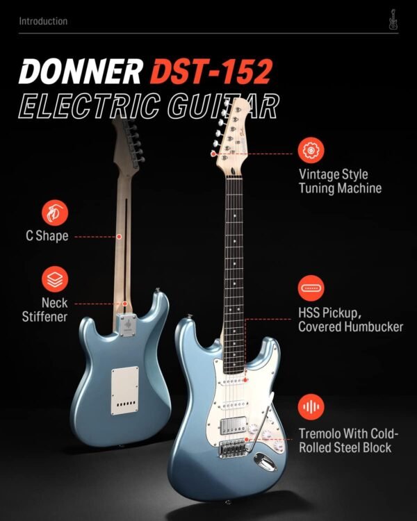 61fw8jGm00L._AC_SL1500_-1 Donner DST-152 Electric Guitar Review Best Beginner Kit with Amp and Accessories