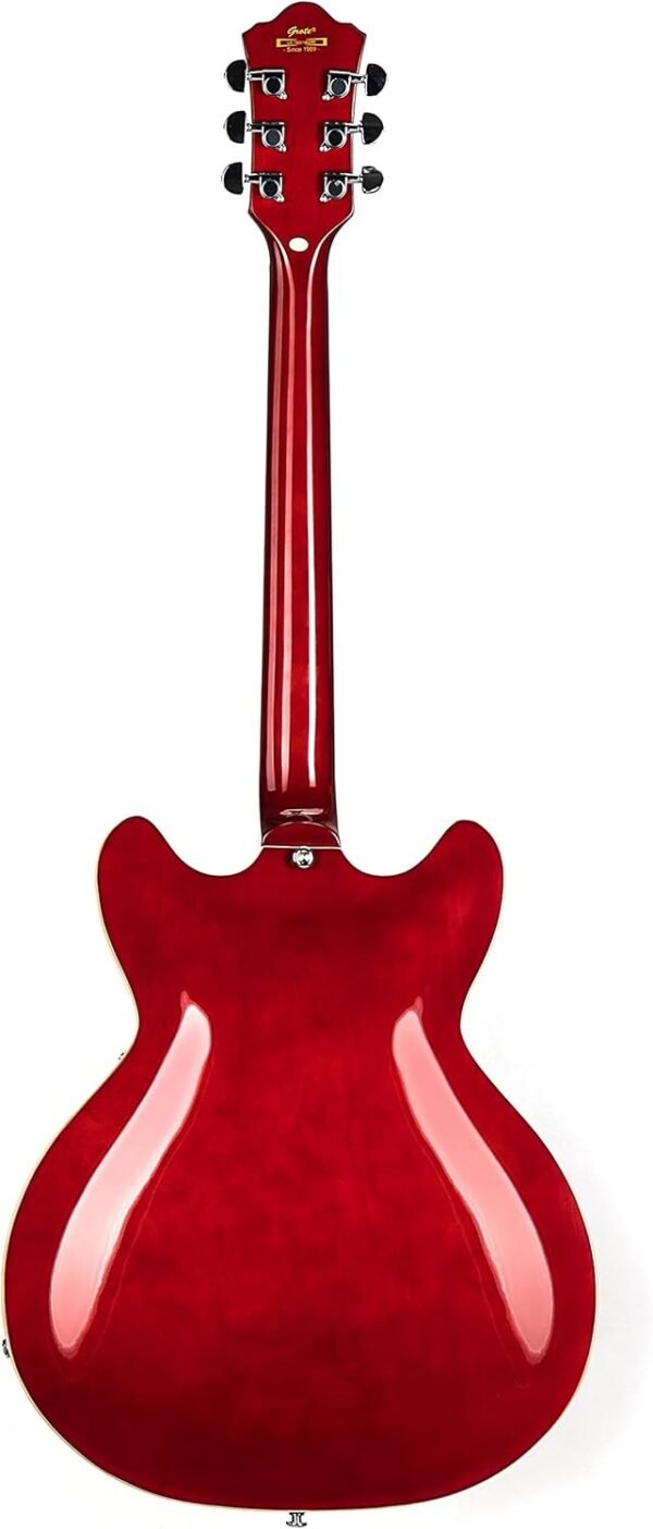 61lu9LzKpAL._AC_SL1500_ Grote MG-404 Semi-Hollow Electric Guitar Review Warm Tones and Stylish Red Design