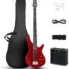 Ktaxon Electric Bass Guitar KT-IB-555 review with 20 Watt amplifier and PJ pickups