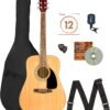 714BHUoEPjL._AC_SL1500_ Fender FA-115 Dreadnought Acoustic Guitar review perfect for beginners with full accessory bundle