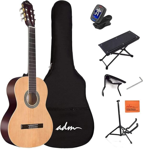 714jflF-iAL._AC_SL1500_ Comprehensive review of the ADM classical acoustic guitar starter kit 39 inch
