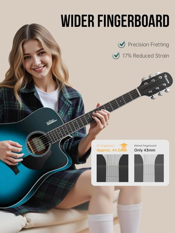 715NqggPtHL._AC_SL1500_ Rosen G11 Acoustic Guitar Review Full Beginner Bundle with Accessories for All Levels