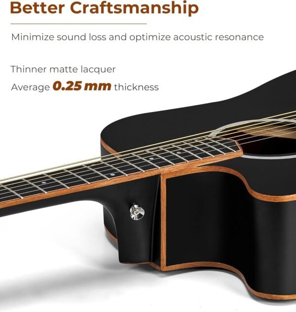 718TprPplL._AC_SL1500_ Vangoa Left Handed Guitar Review Perfect Beginner Acoustic Kit with Full Size Design