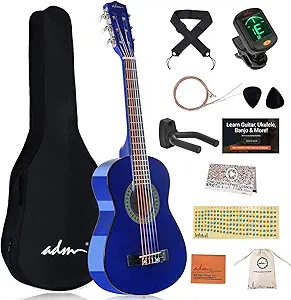 71EyADFr8VL.__AC_SX300_SY300_QL70_FMwebp_ ADM Beginner Acoustic Classical Guitar 30 Inch Nylon Strings Review for Kids and Students