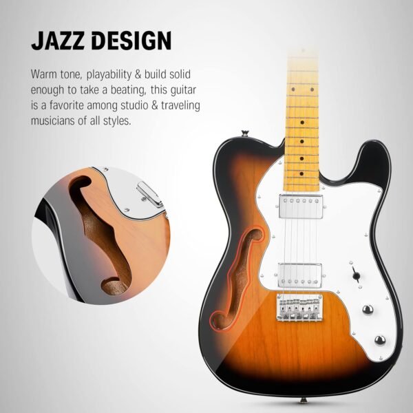 71ICEi7MeNL._AC_SL1500_ Donner 39 Inch Jazz Electric Guitar Review Warm Tone and Modern Sound