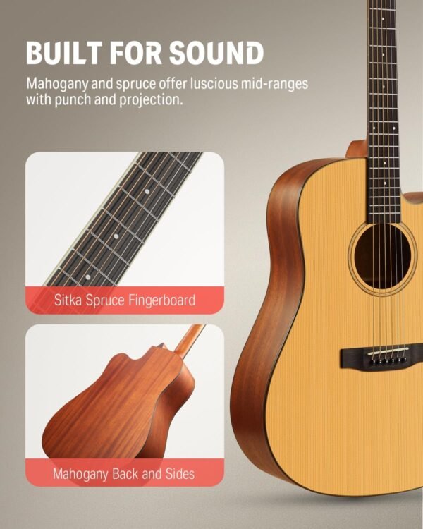 71Ia4hMLyqL._AC_SL1500_ Donner DAG-1C Acoustic Guitar Review Beginner Bundle with Accessories and Rich Sound Quality