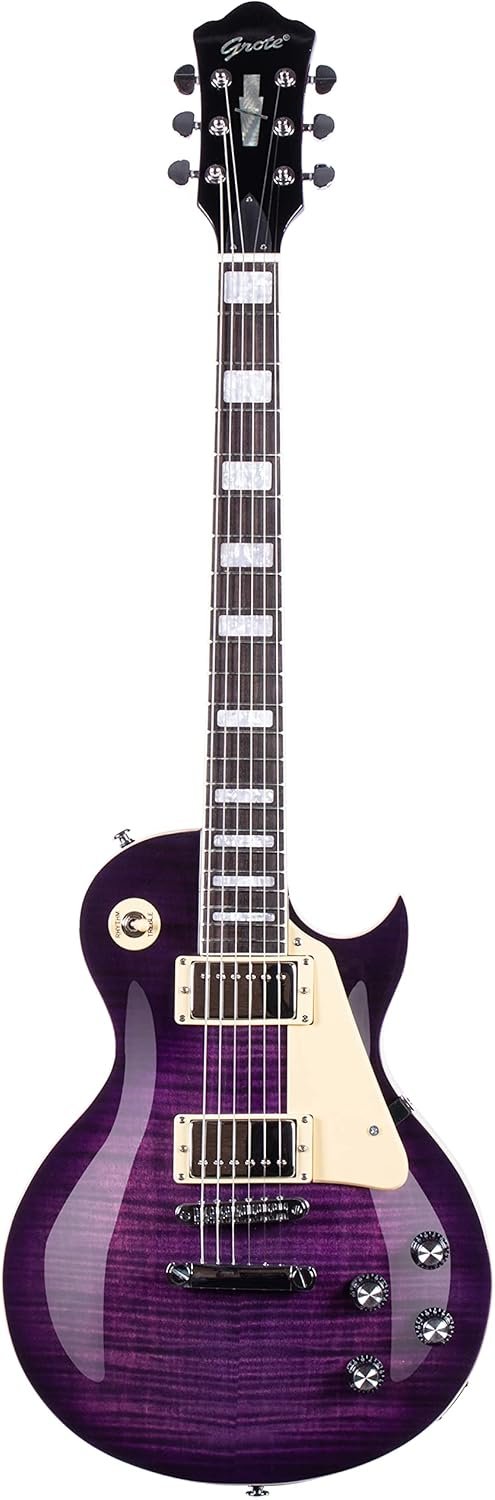 71IdWQ5jCoL._AC_SL1500_ Grote Solid Body Electric Guitar LPYS-006 Review Purple Finish and Gigbag Accessory