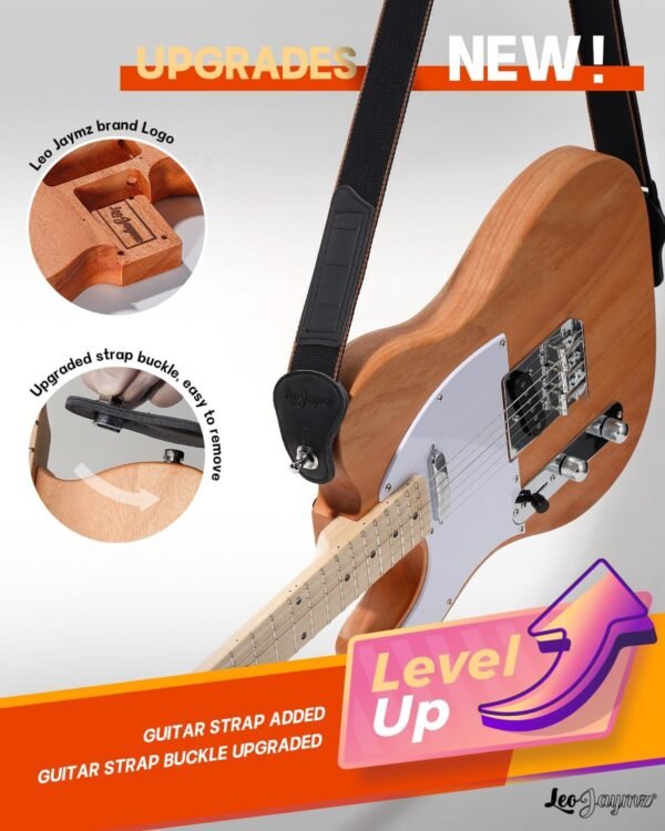 71JaFYDwgHL._AC_SL1500_ Leo Jaymz DIY TL Lefthand Electric Guitar Kit Review Mahogany Body Maple Neck