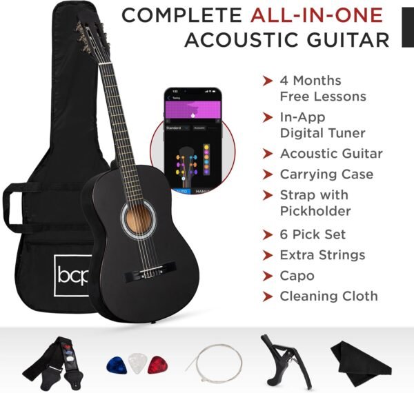 71Kv6MRt4cL._AC_SL1500_ Best Choice Products Acoustic Guitar Starter Kit Review for Beginners and Intermediate Players