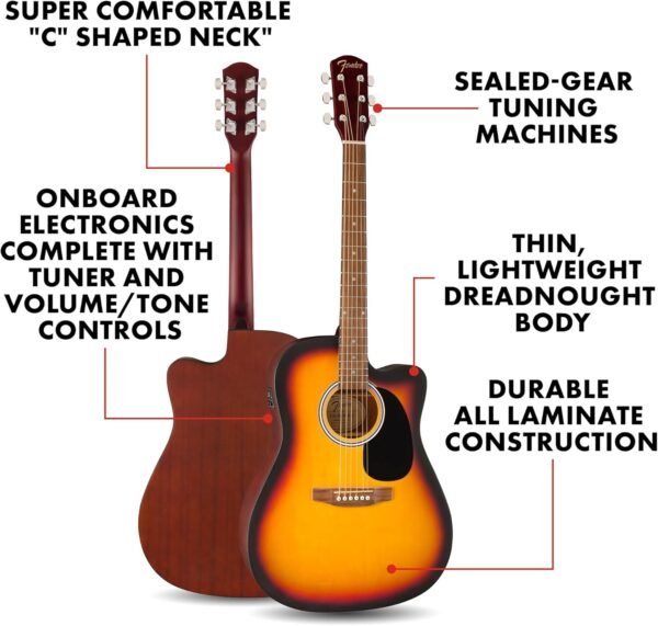 71RYcxGowQL._AC_SL1500_-1 Fender FA-25CE Dreadnought Acoustic Electric Guitar Review Ideal for Beginners and Performers