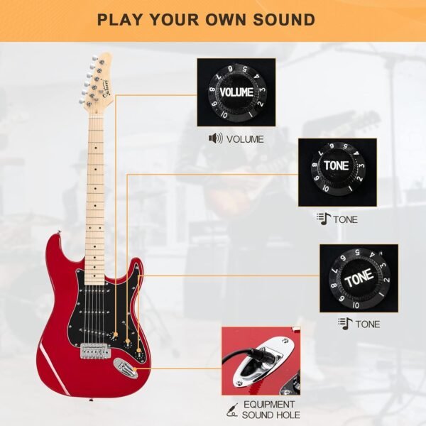 71ScCTyIaGL._AC_SL1500_ GLARRY 39 Inch Electric Guitar Review for Beginners with Amp and Accessories