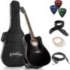 71TpIweSXML._AC_SL1500_ Ashthorpe Thinline Acoustic-Electric Guitar Review Full-Size Cutaway Design and Premium Sound