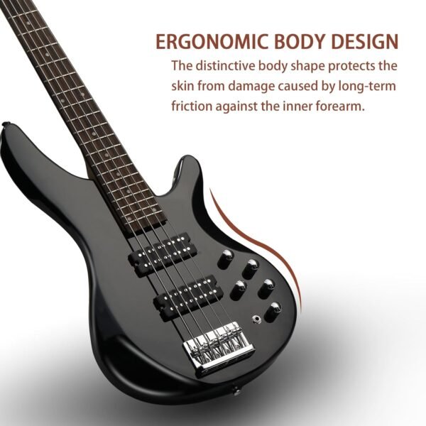 71UXzkua-DL._AC_SL1500_ Ktaxon 5 String Electric Bass Guitar Review Full Size Kit for Beginners