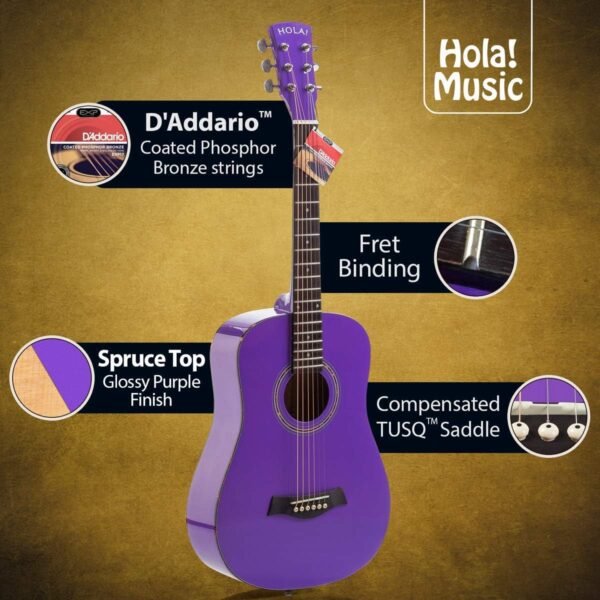 71Ugm3B0zUL._AC_SL1200_ Review of Hola! Music Acoustic Guitar Bundle HG-36PP for Beginners and Kids