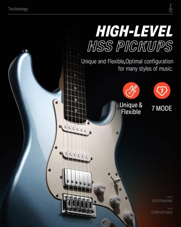 71YCoaNyluL._AC_SL1500_-1 Donner DST-152 Electric Guitar Review Best Beginner Kit with Amp and Accessories