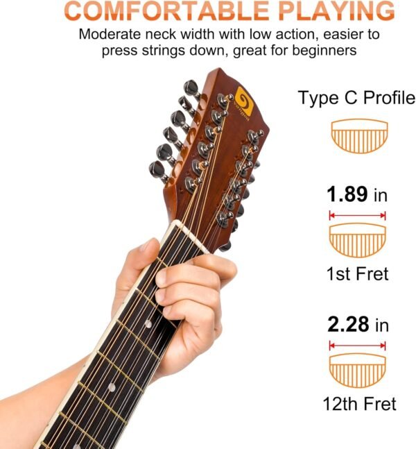 71YF1epAE2L._AC_SL1500_ Vangoa 12 String Acoustic Guitar Review Dynamic Sound for Beginners and Advanced Players