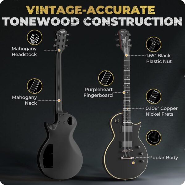 71hAVE-gJhL._AC_SL1500_ Fesley FLP350 Electric Guitar Review Full Kit for Beginners with Solid Poplar Body