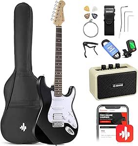 Donner DST-100B Electric Guitar Review Complete Beginner Kit with Amplifier and Accessories