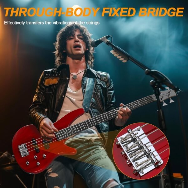 Ktaxon Electric Bass Guitar KT-IB-555 review with 20 Watt amplifier and PJ pickups