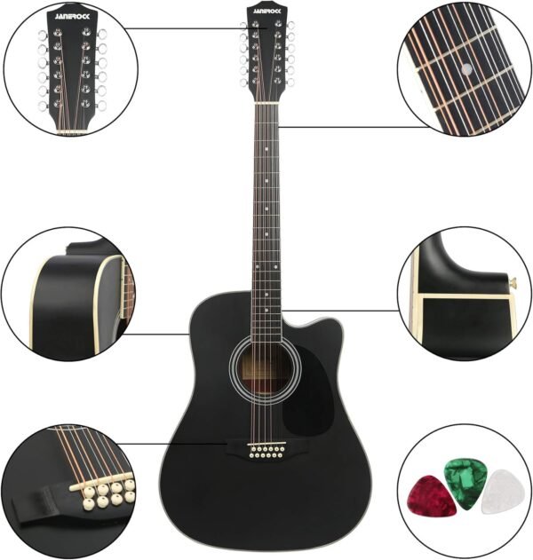 71rvKANURIL._AC_SL1500_ Comprehensive review of the Janerock 12 string acoustic guitar for beginners