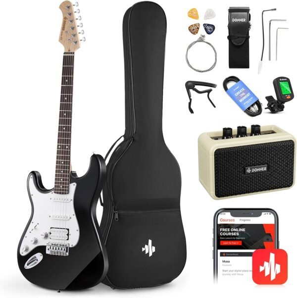 71vV7FhJk9L._AC_SL1500_-1 Donner 39 Inch Left-Handed Electric Guitar Review Beginner-Friendly Full-Size Kit with Amplifier