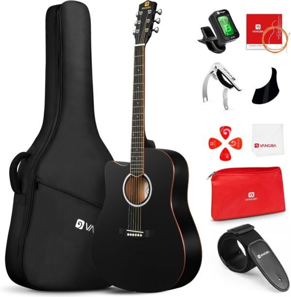 71vZqdIRvGL._AC_SL1500_ Vangoa Left Handed Guitar Review Perfect Beginner Acoustic Kit with Full Size Design