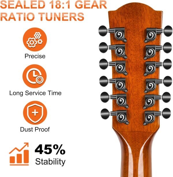 71wKtuXeQjL._AC_SL1500_ Vangoa 12 String Acoustic Guitar Review Dynamic Sound for Beginners and Advanced Players