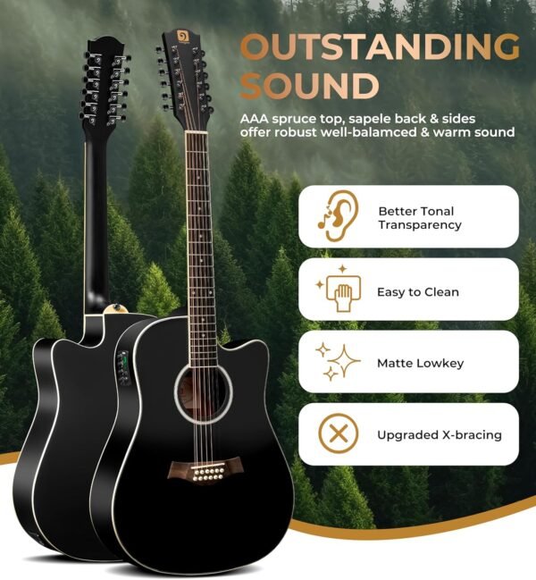814HnM0HnpL._AC_SL1500_-1 Vangoa 12 String Acoustic Electric Guitar Review Perfect for Beginners and Intermediate Players