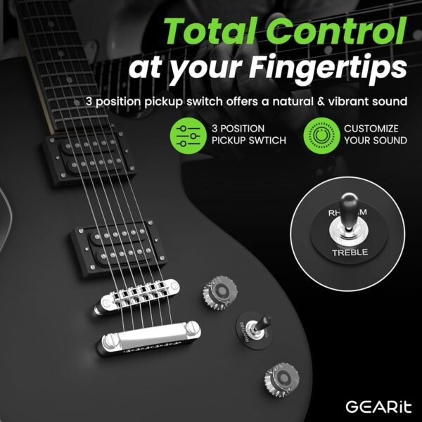 814JYKCLzL._AC_SL1500_ GEARit GI-155 Valley Series Electric Guitar Review Starter Kit for Beginners