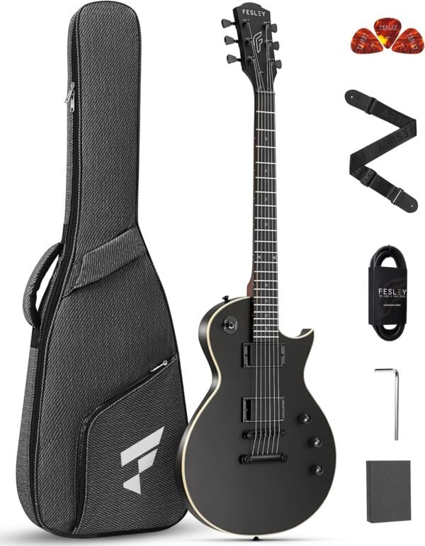 815t3jhJi3L._AC_SL1500_ Fesley FLP350 Electric Guitar Review Full Kit for Beginners with Solid Poplar Body