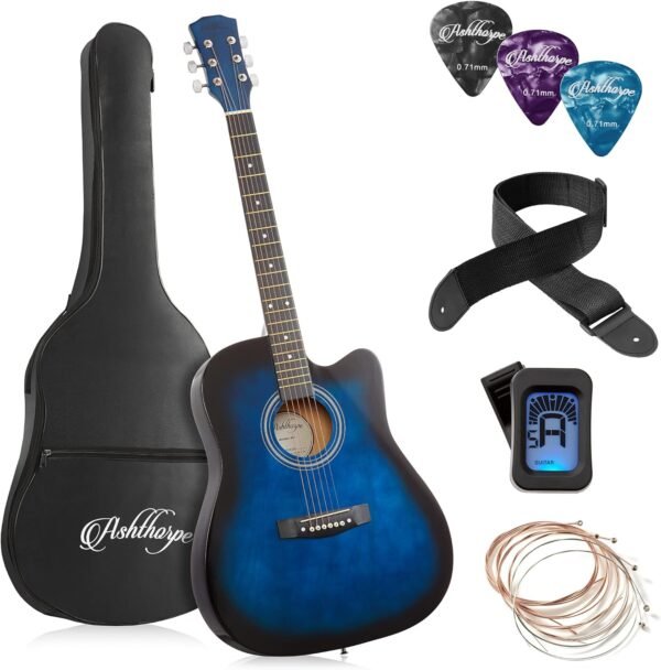 817lNl65xtL._AC_SL1500_ Ashthorpe 41-inch Acoustic Guitar Review Perfect Starter Kit for Beginners