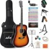 818KYwBxQiL.__AC_SX300_SY300_QL70_ML2_ ADM Dreadnought Acoustic Guitar Kit Review Perfect for Beginners with Complete Starter Bundle