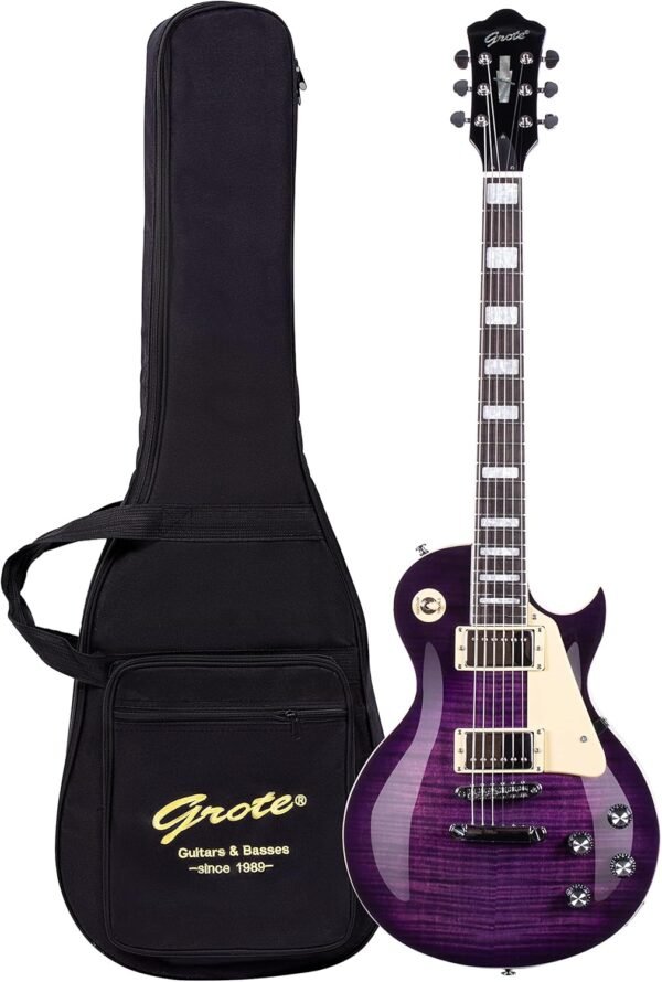 81AwP-gFoLL._AC_SL1500_ Grote Solid Body Electric Guitar LPYS-006 Review Purple Finish and Gigbag Accessory