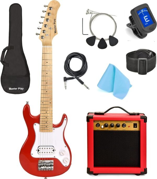 81QY5JWr0XL._AC_SL1500_ Review of Master Play 30 Inch Electric Guitar Starter Kit for Beginners