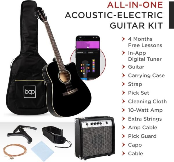 81QmLhriYfL._AC_SL1500_ Best Acoustic Electric Guitar Review Best Choice Products SKY5050 Starter Kit